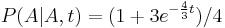 P(A|A,t)=(1+3e^{{-{\frac  {4}{3}}t}})/4