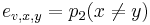 e_{{v,x,y}}=p_{2}(x\neq y)