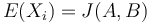 E(X_{i})=J(A,B)